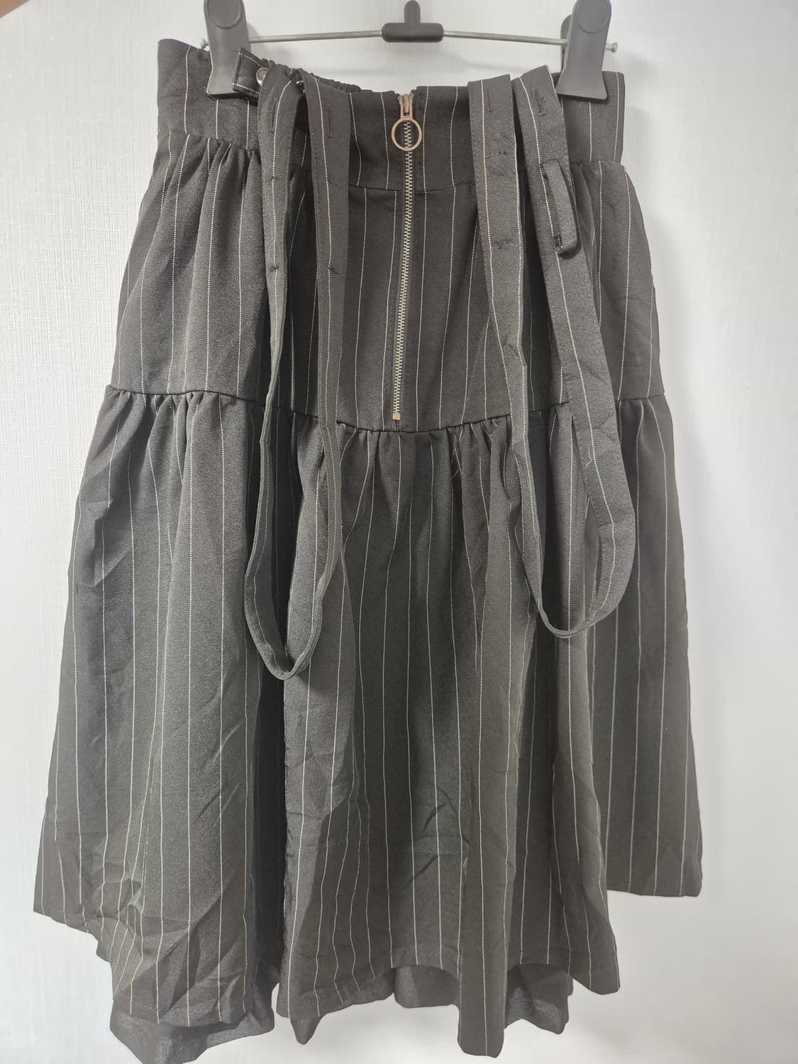 빈티지 엑팜 블랙 멜빵 스커트 러블리 긱시크 상품이미지1