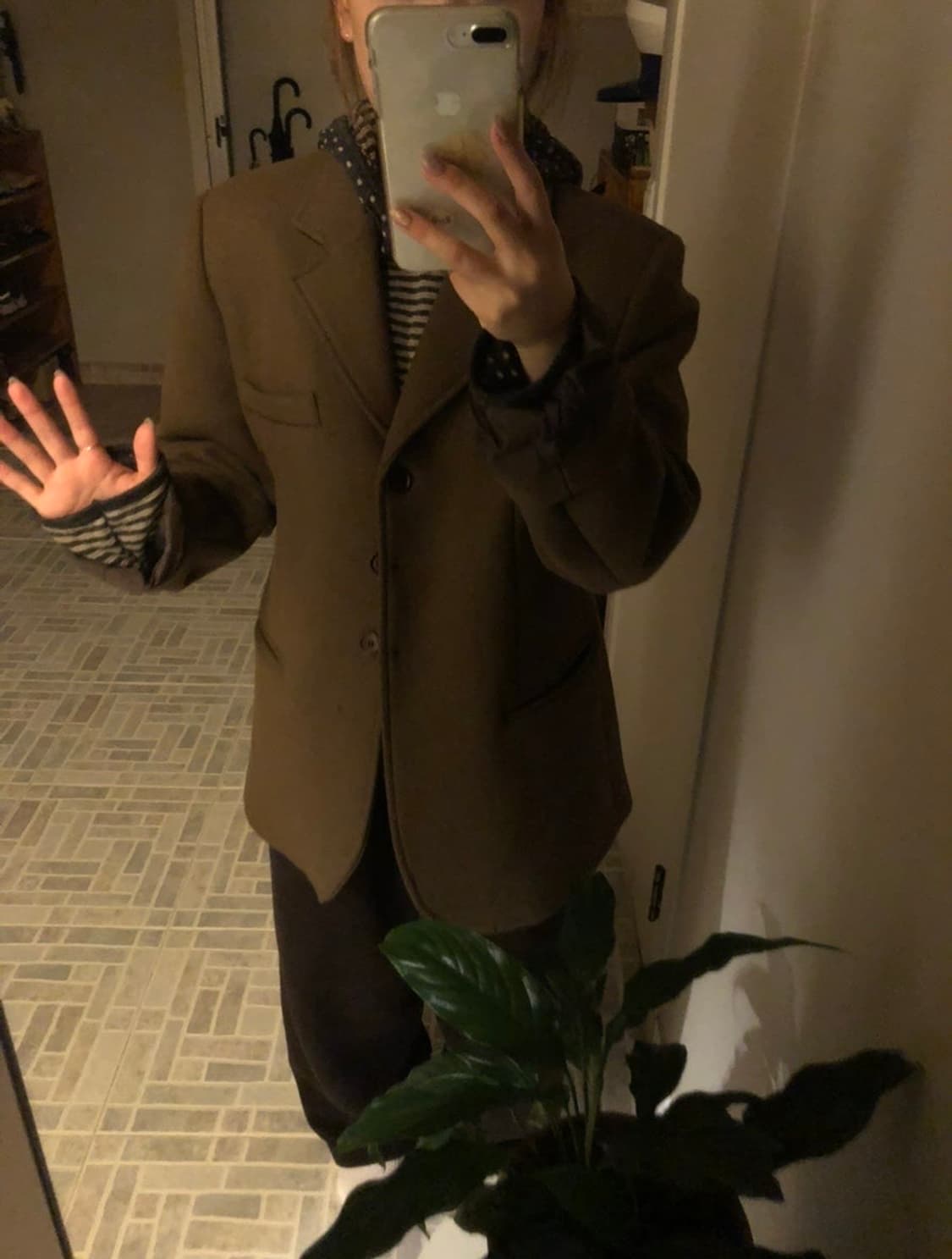 페스토 도트 스트라이프 후디 다크문 상품이미지1