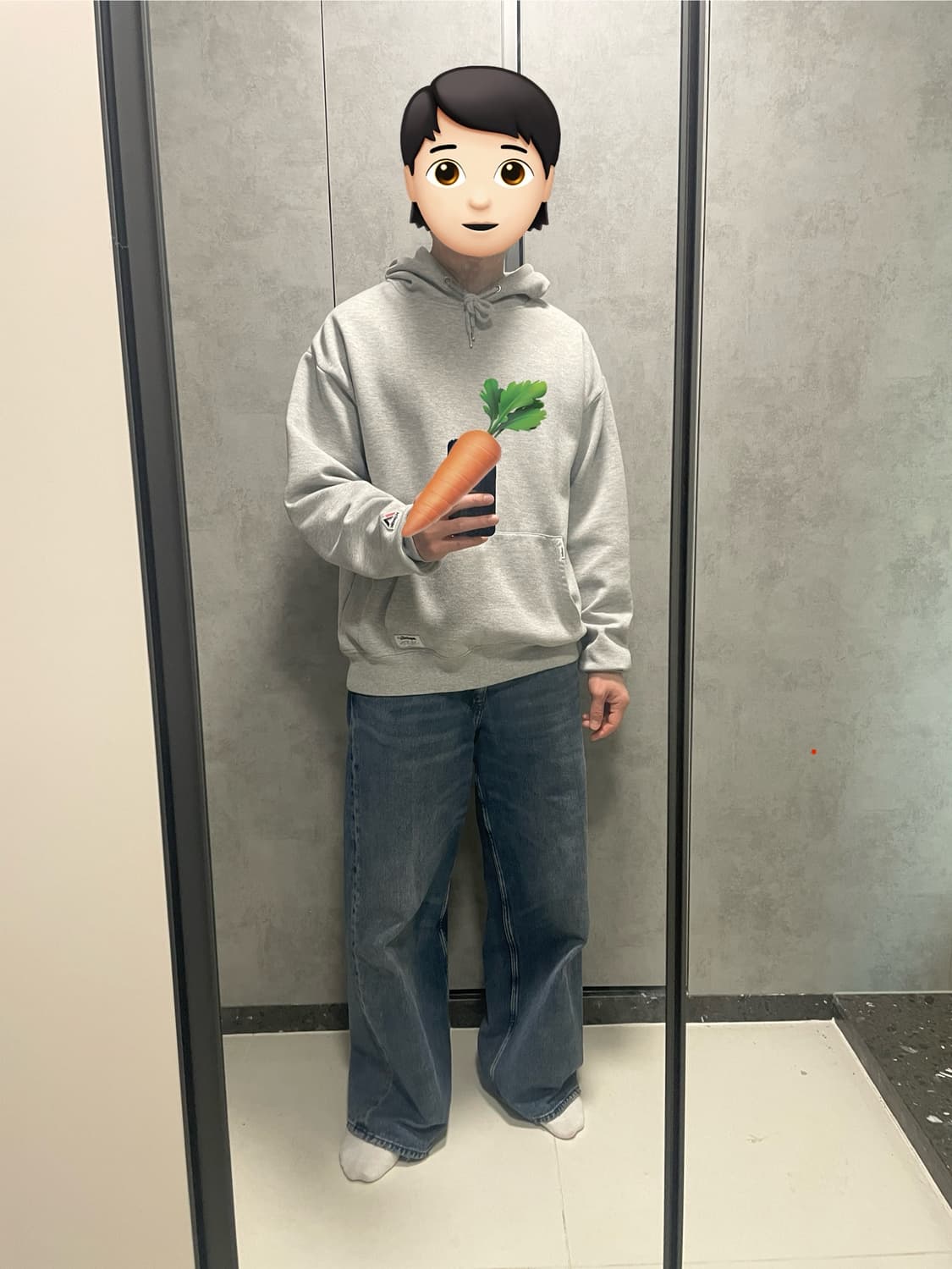 마제스틱 후드 스웨트 셔츠 110 회색 상품이미지4