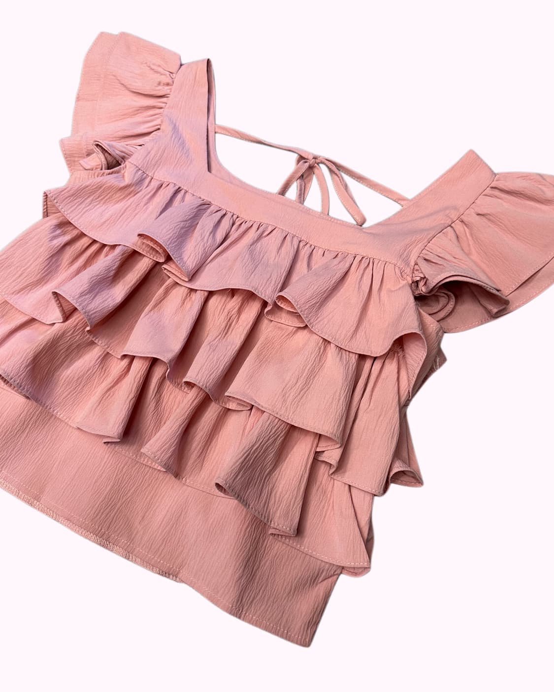 pink tired ruffle top 상품이미지2