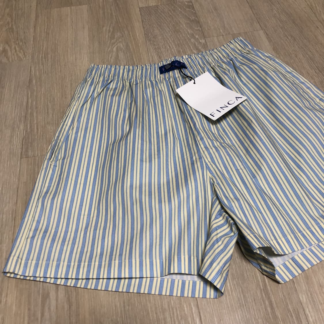 (우먼스 S) 새상품 핀카 FINCA 원 마일 숏쇼츠 코튼 스트라이프 상품이미지2