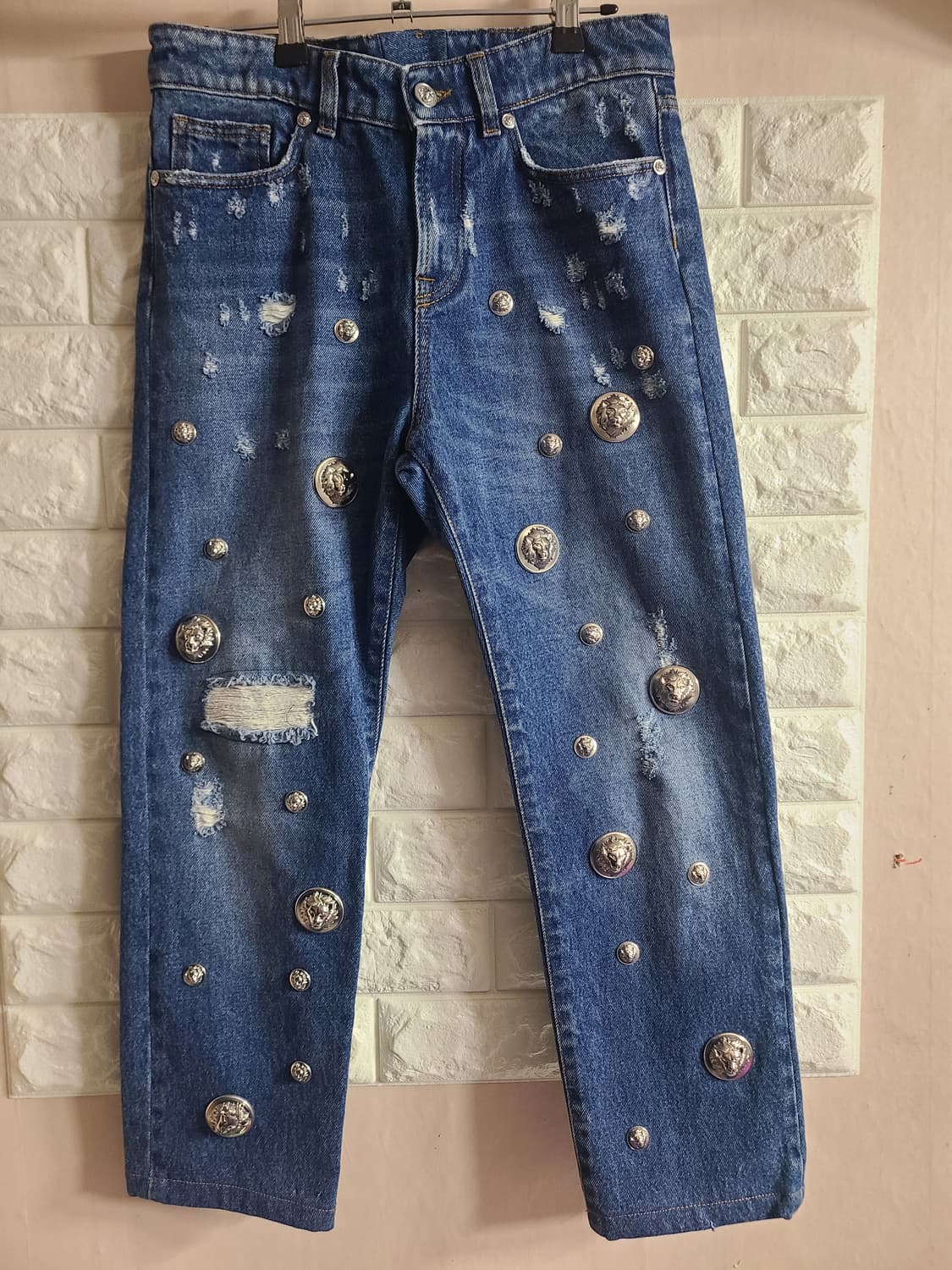 베르사체 베르수스 사자 버튼 데님 상품이미지1