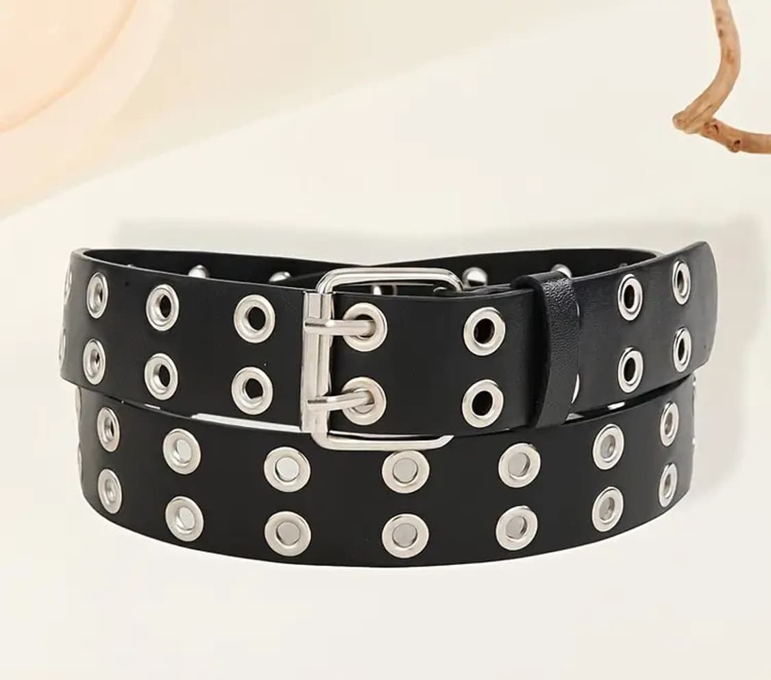 더블 아일렛 벨트 (BLACK / WHITE) 상품이미지1