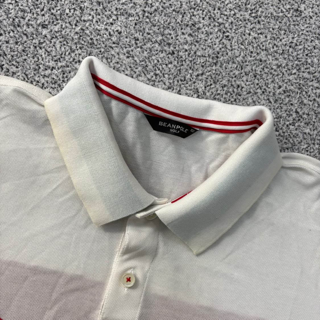 100 빈폴 골프 배색 카라 반팔티 0420J 상품이미지2