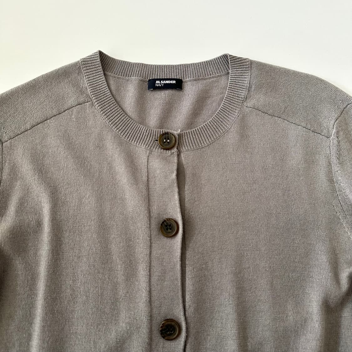 질샌더 jil sander navy 실크 혼방 칠부 가디건 상품이미지2