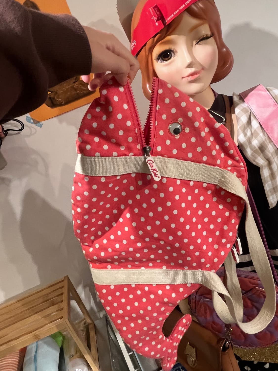 캐드키드슨 도트 물고기 숄더백 🐟 상품이미지5