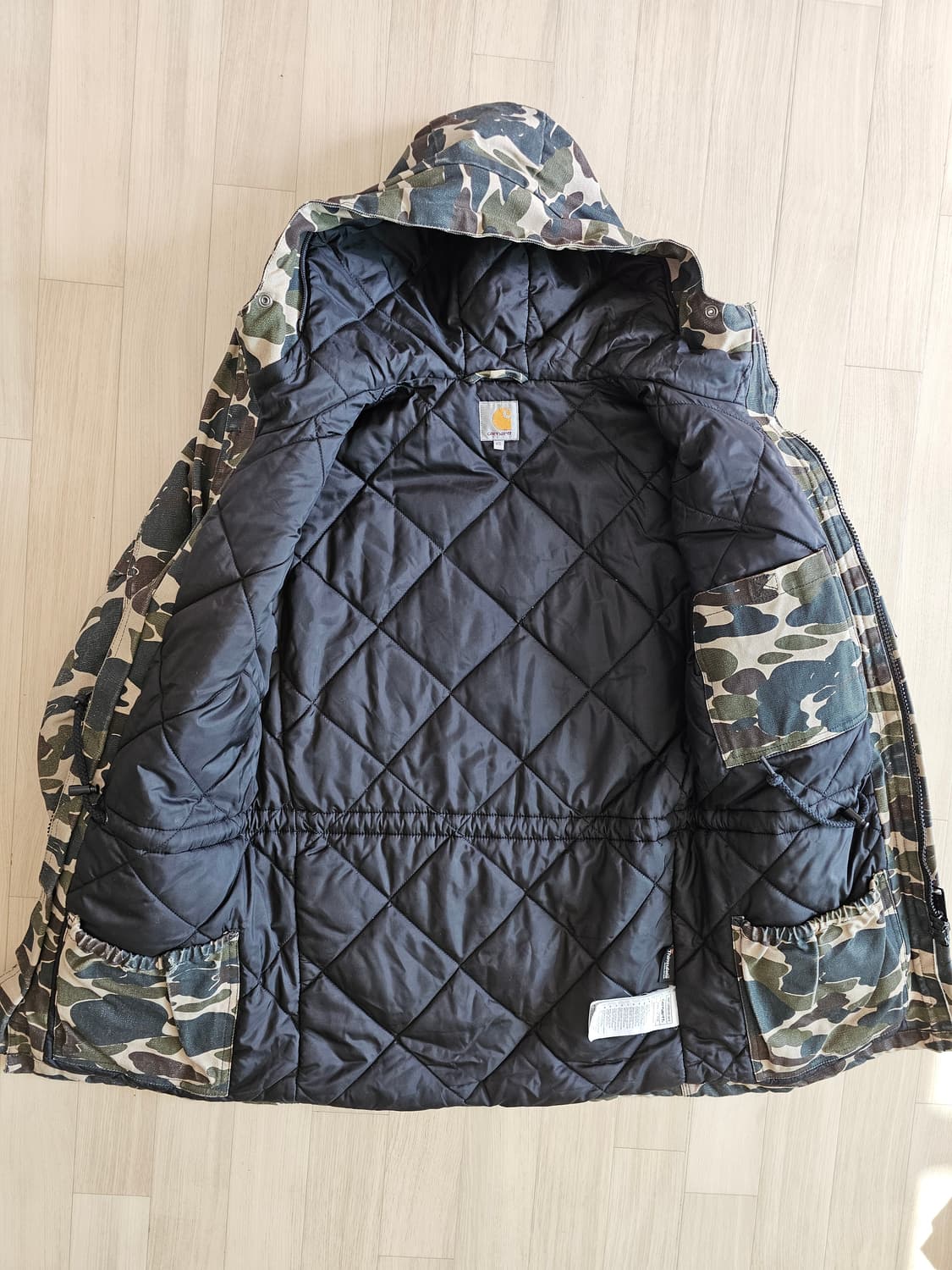 칼하트 시베리안 파카 카모 패딩 자켓 XS 상품이미지5