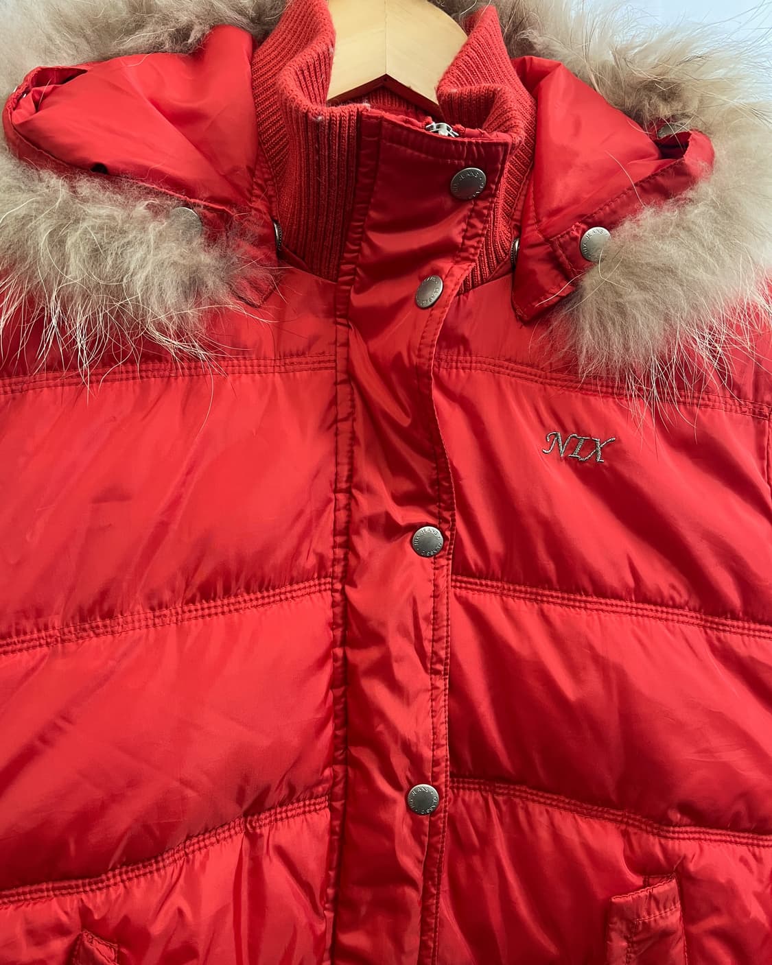 올드 빈티지 퍼 후드 다운 패딩 상품이미지6