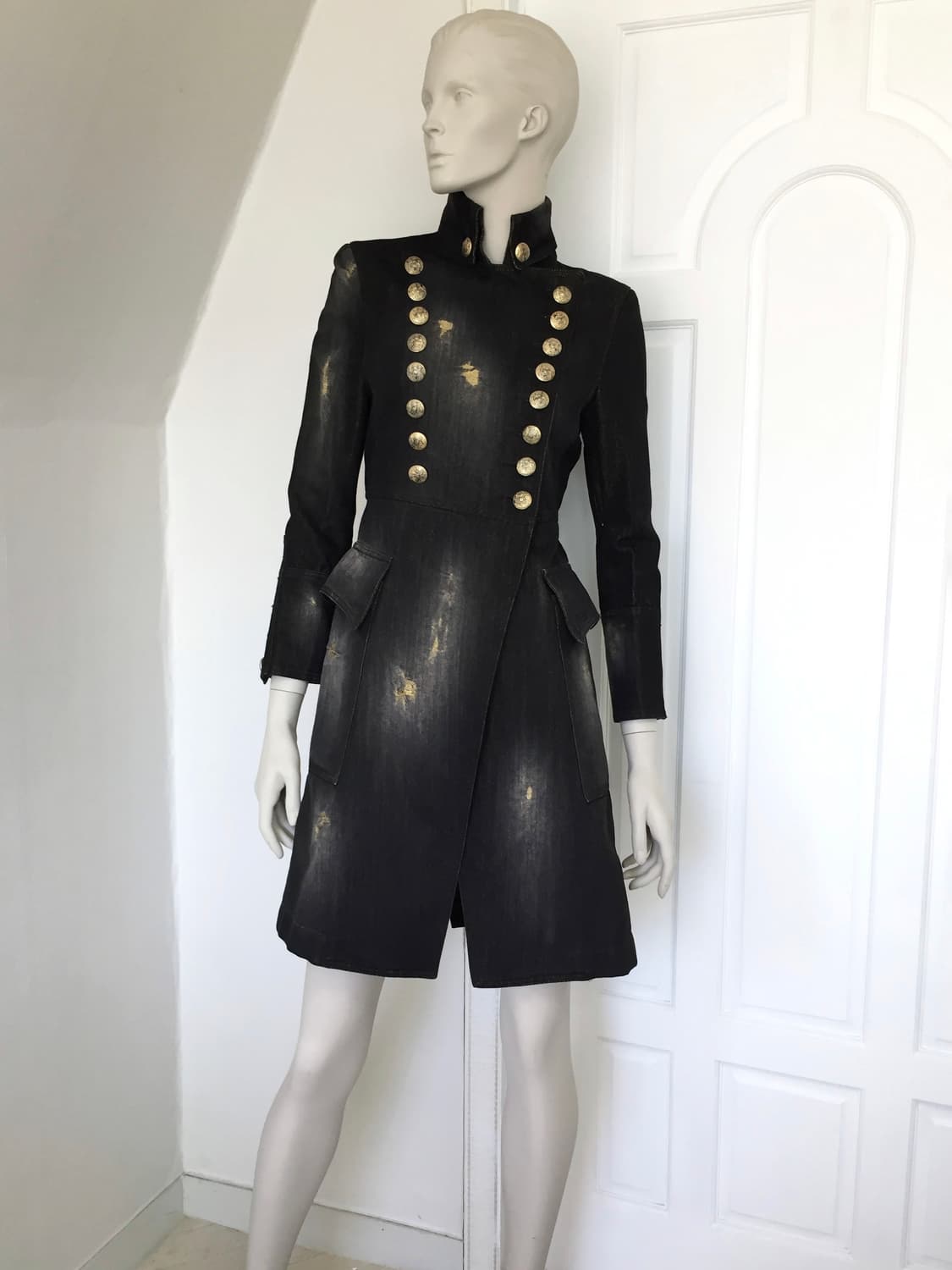 Balmain  Rare Gold denim Napoleon coat 상품이미지2