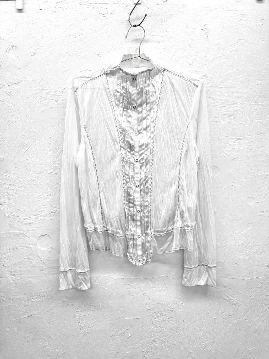 hiroko koshino 버튼업 플리츠 블라우스 상품이미지1