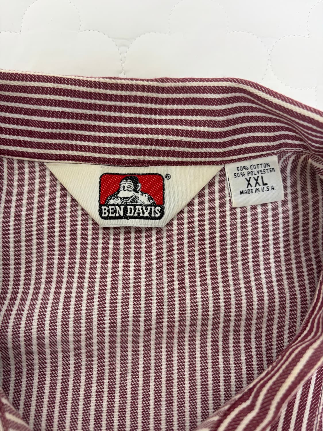 USA 빈티지 벤데이비스 스트라이프 워크 셔츠 상품이미지2