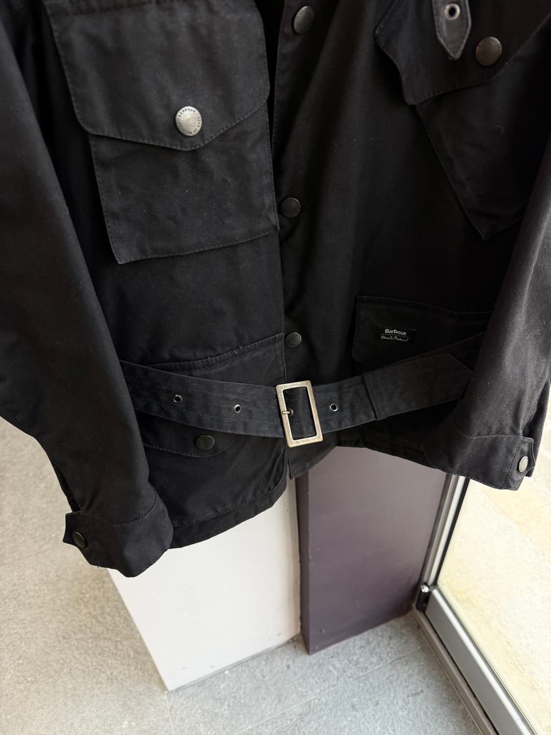 S/ 바버X데우스 유니온젝 왁스 레더 자켓 상품이미지4