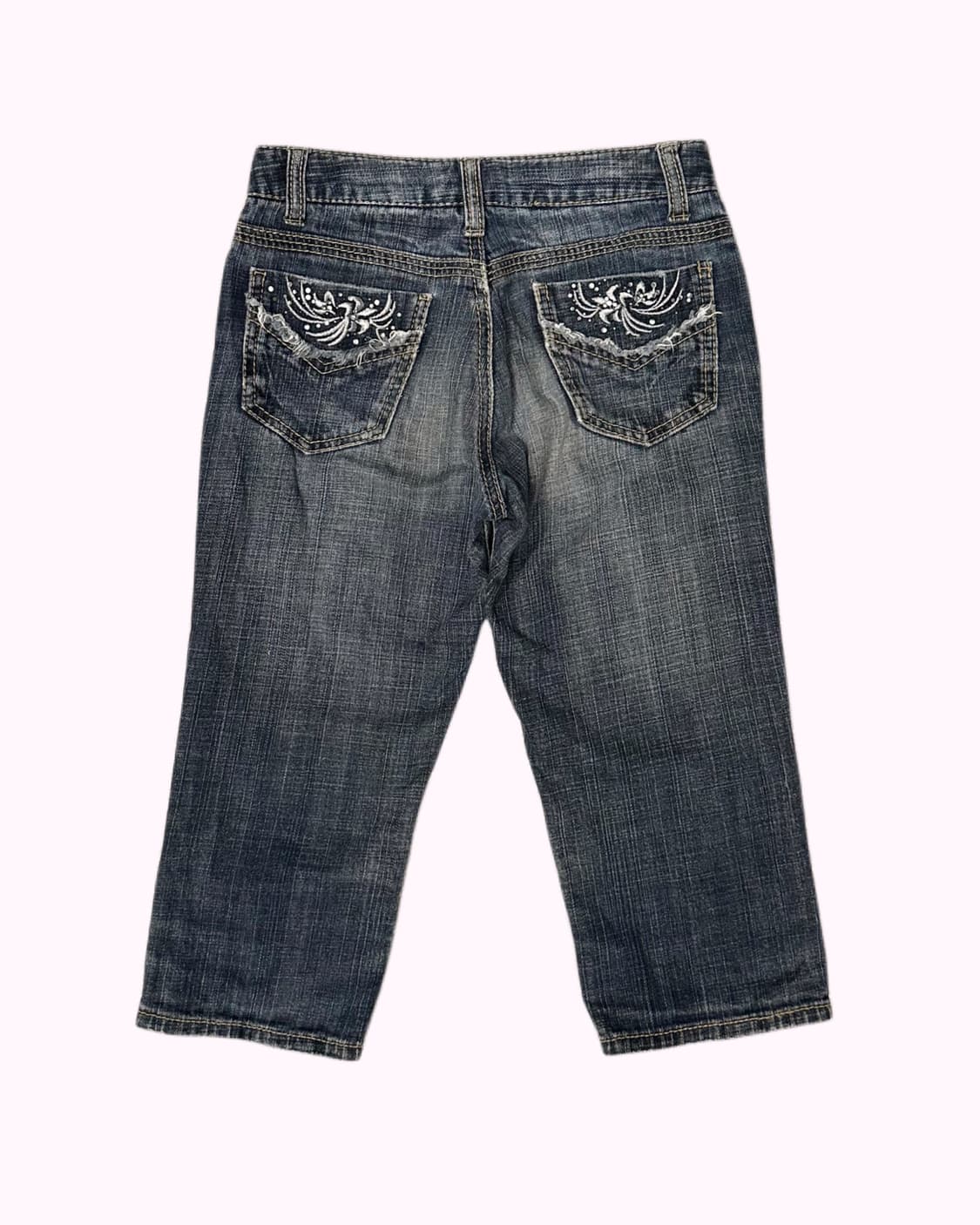 cubic embroidery pocket capri jean 상품이미지5