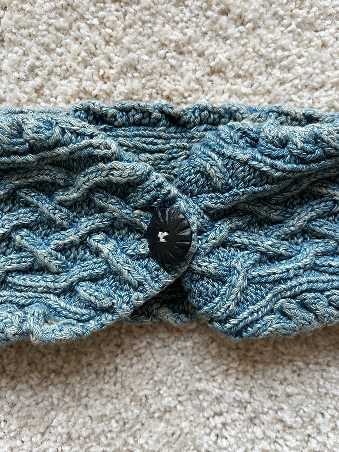 캐피탈 핸드니트 케이블 헤어밴드 인디고  상품이미지3