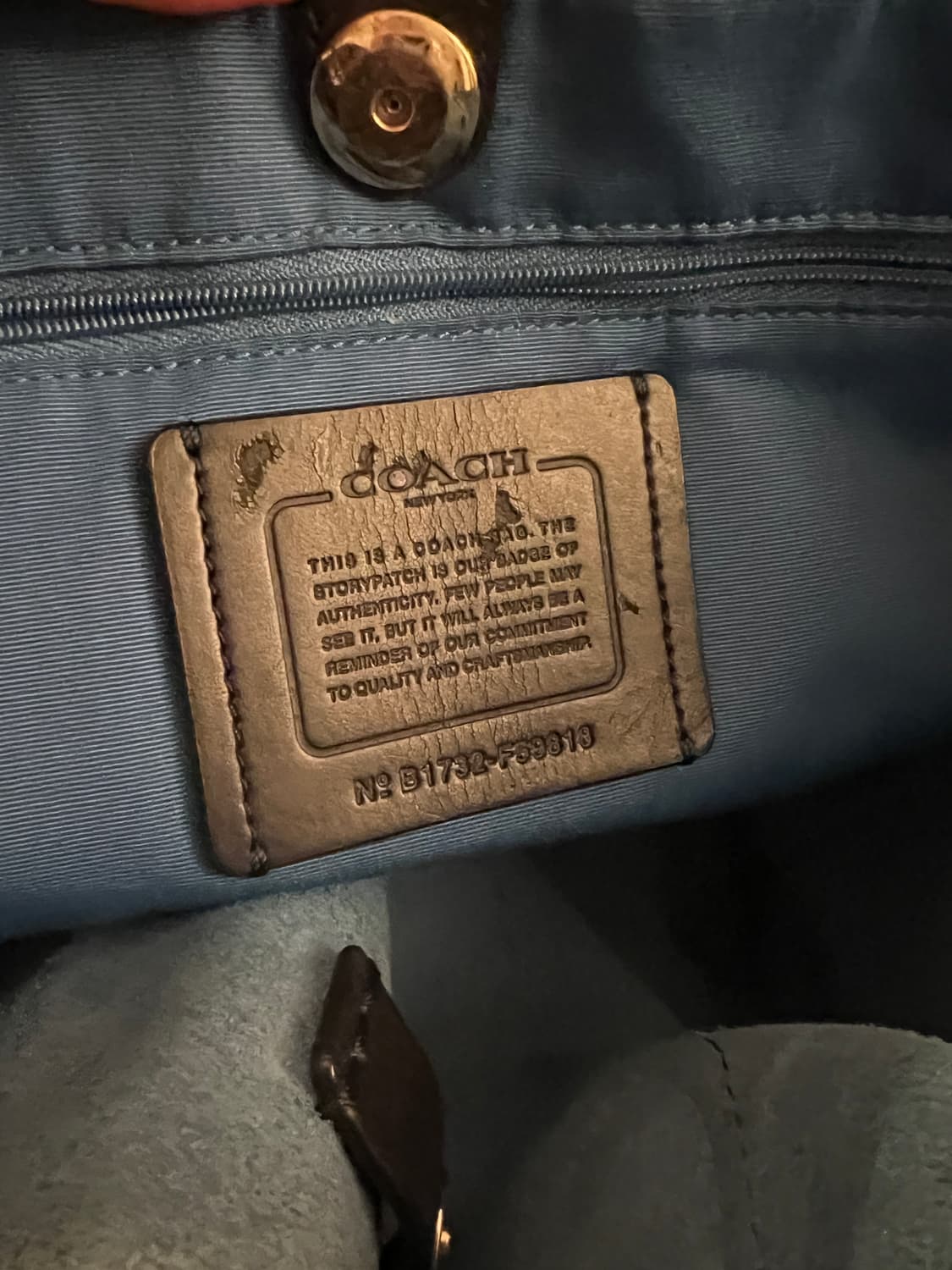 Coach vintage tote bag navy 상품이미지4