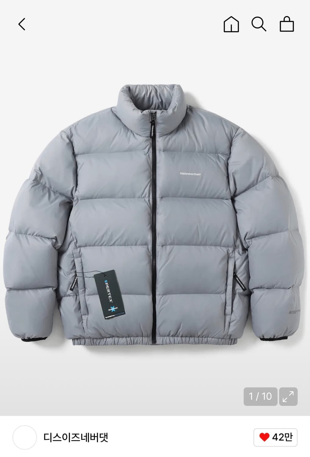 디네뎃 그레이 패딩 판매합니다 상품이미지1