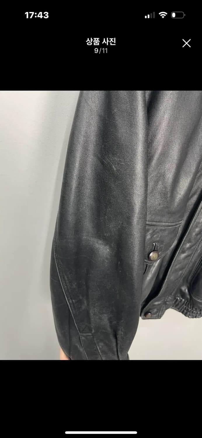 입생로랑 블랙 가죽 무스탕 자켓 A3107 상품이미지9