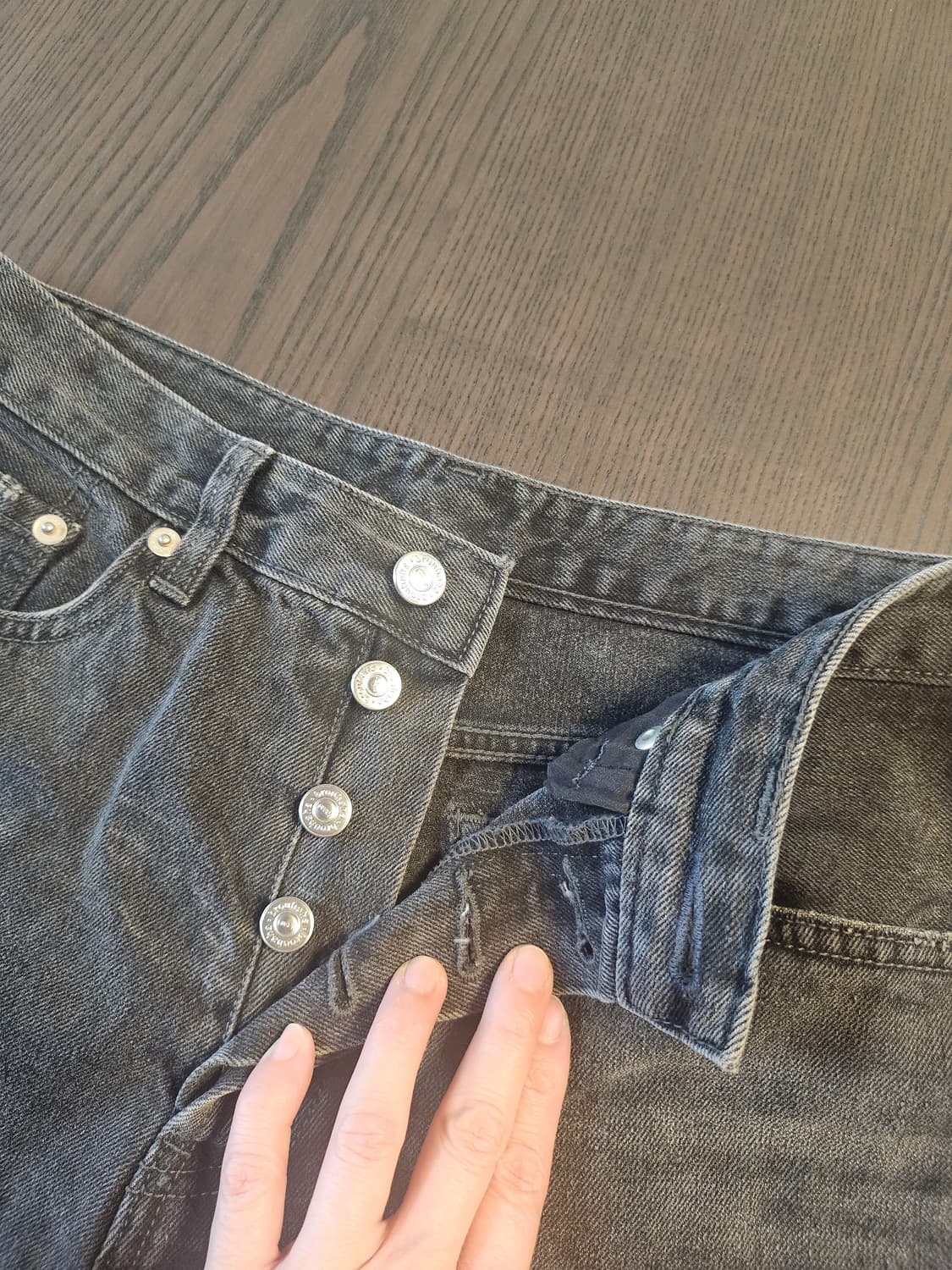 브루하하 블랙 데미지 숏팬츠 S 상품이미지3