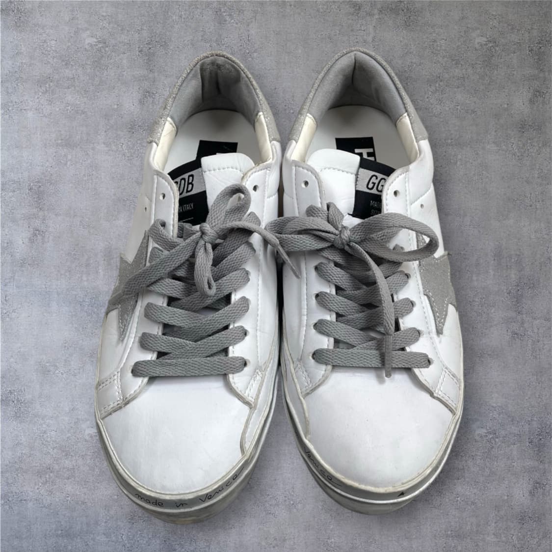 골든구스 Golden goose 화이트 실버 하이스타 스니커즈 39 상품이미지2