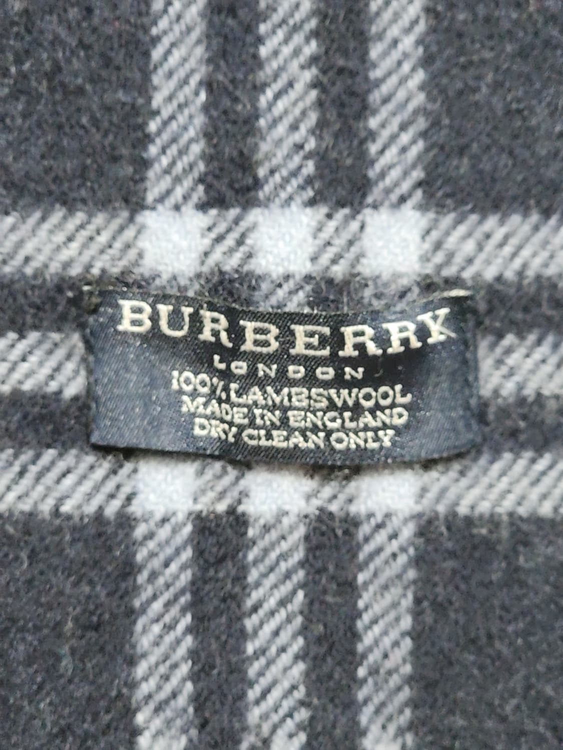 (정품) 버버리 목도리 체크 머플러 네이비 램스울 영국판  상품이미지5
