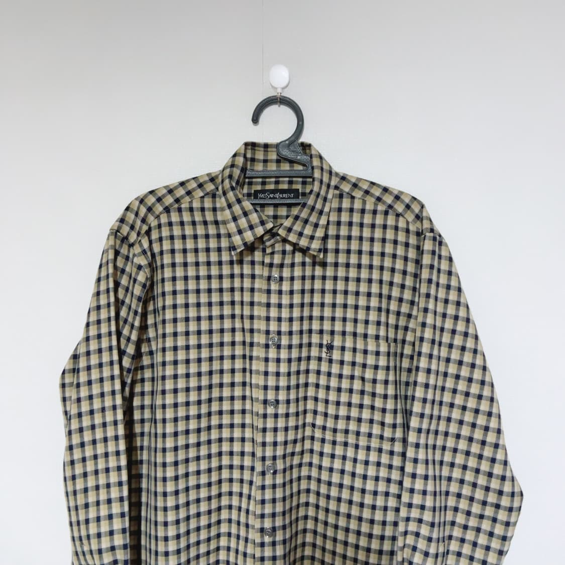 입생로랑 체크 올드스쿨 봄 공용 셔츠 상품이미지2
