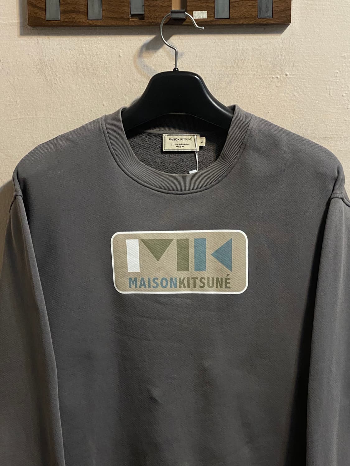 메종 키츠네 로고 패치 그레이 스웻셔츠 상품이미지2