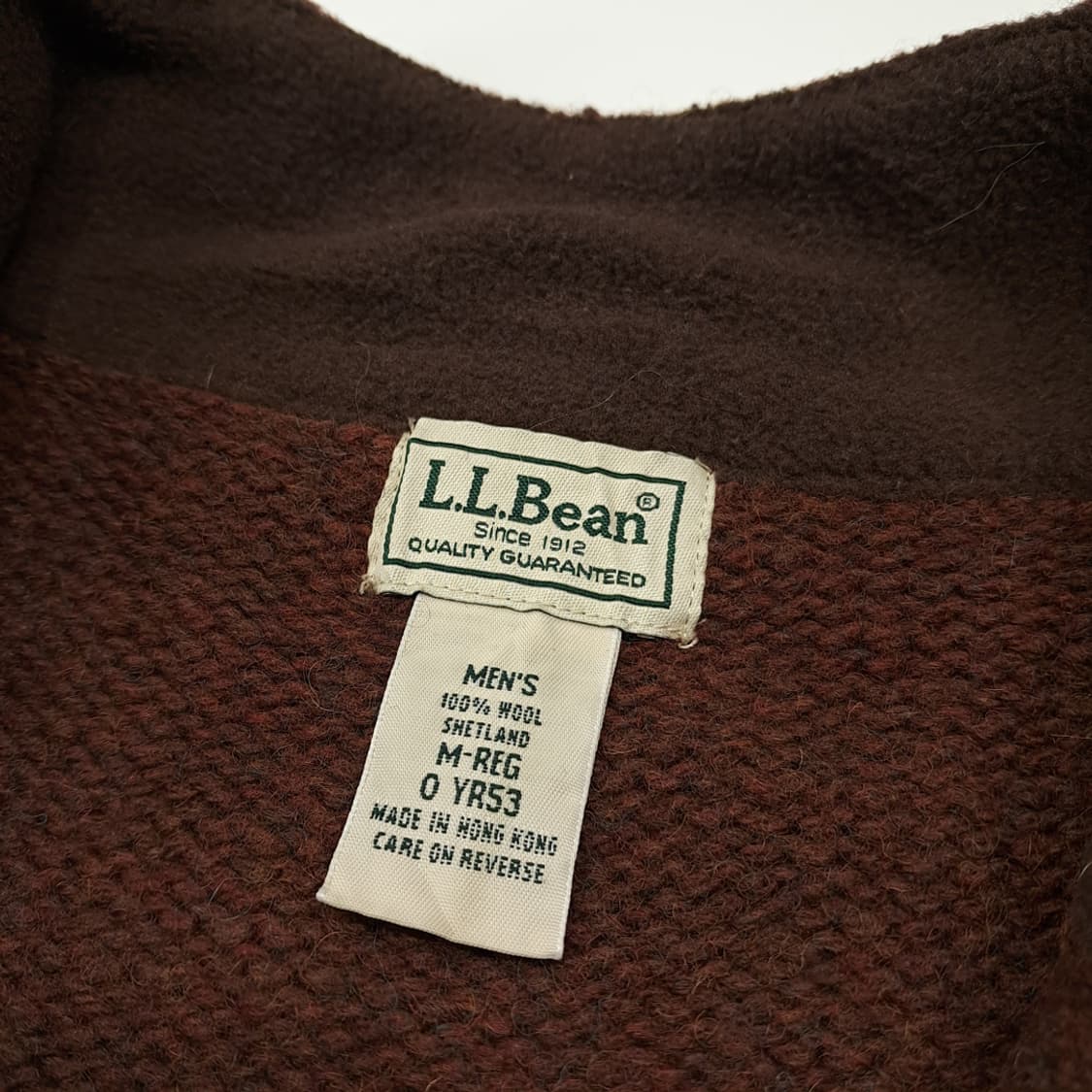 CL032 엘엘빈 셰틀랜드울 스웨이드엘보패치 브라운 하프집업 니트 상품이미지3