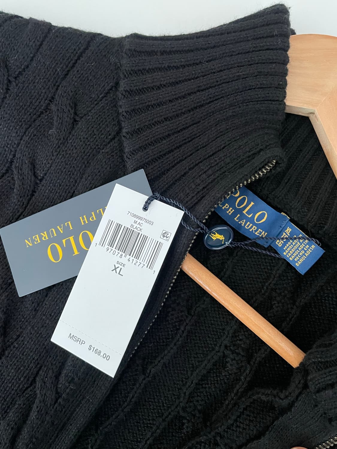 폴로 케이블 니트 집업 가디건 XL 상품이미지3