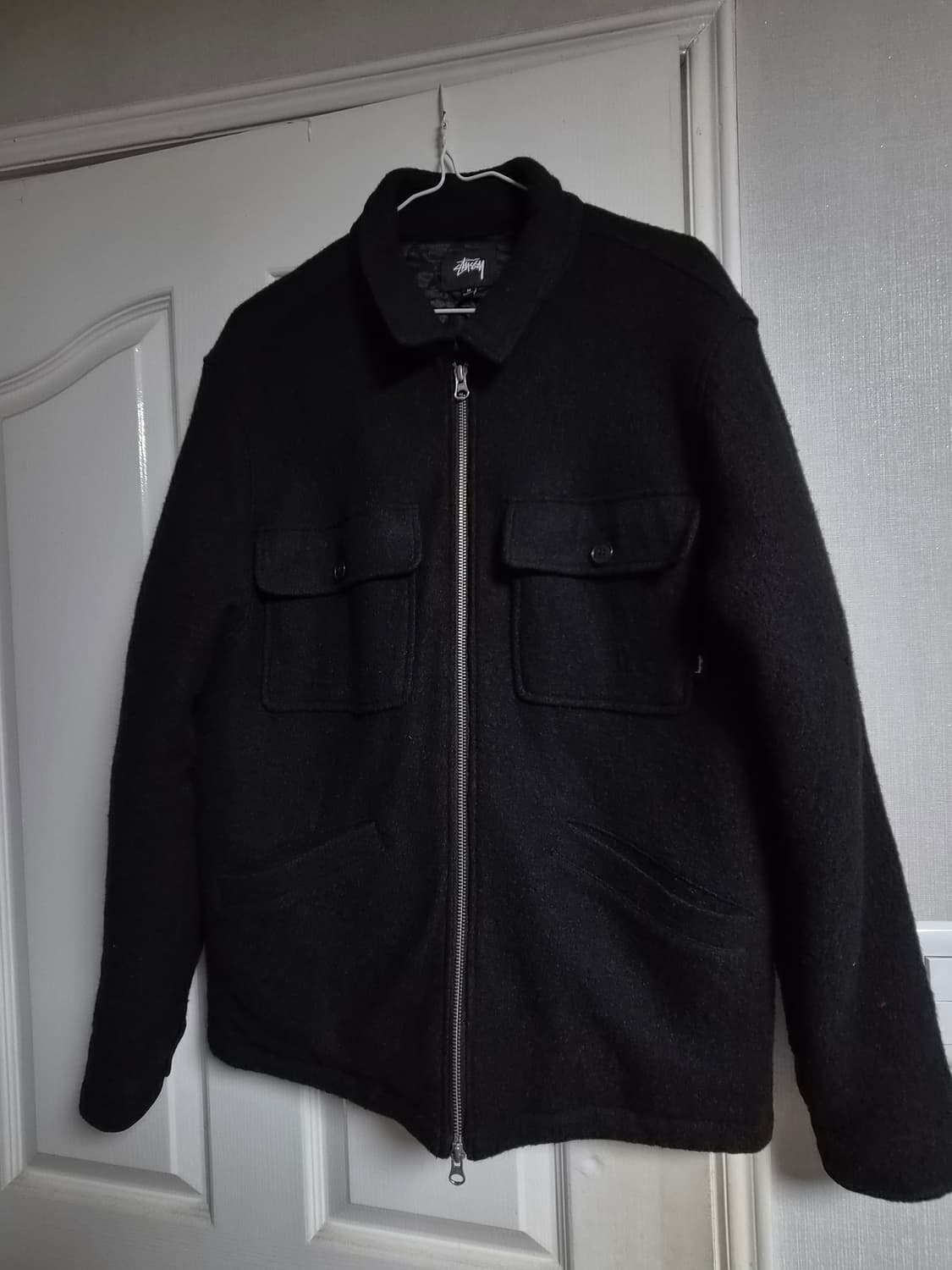 스투시 x 파타 보일드 울 셔츠 자켓 M 사이즈 판매 상품이미지1