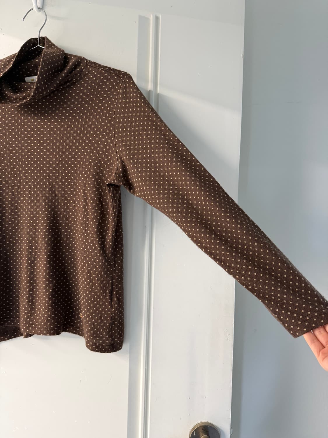 일본빈티지 골든베어 브라운 도트 터틀넥 상품이미지9
