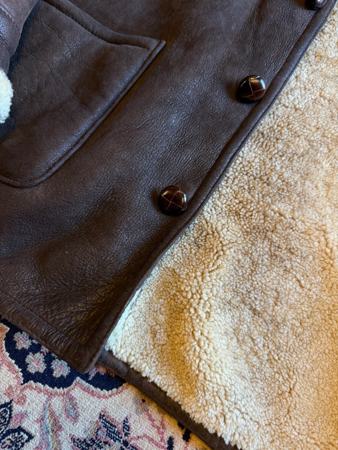 VTG 시어링 레더 자켓 100 상품이미지6