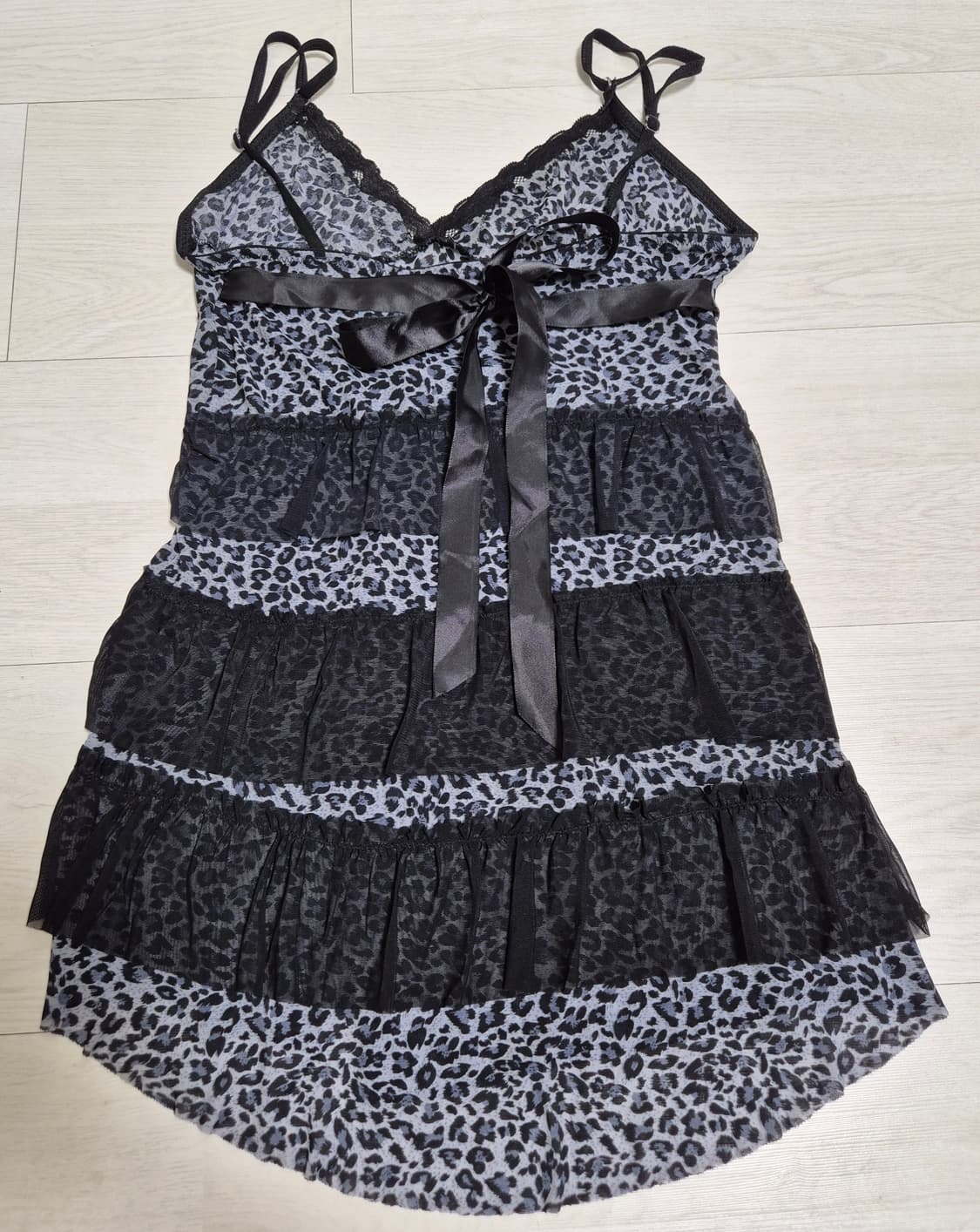 빈티지 오네 갸루 y2k 레오파드 호피 나시 원피스 상품이미지2