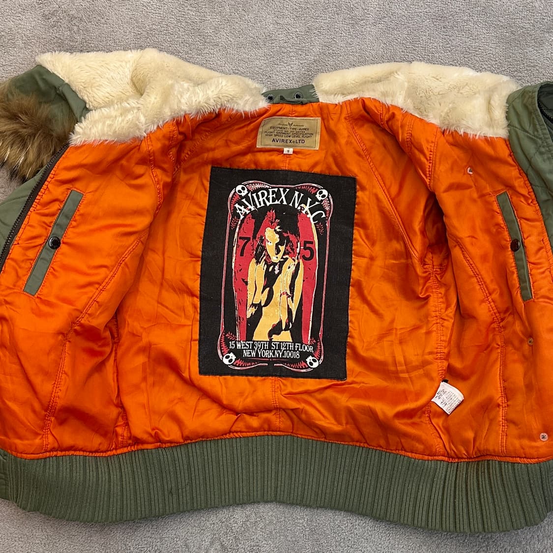 아비렉스 n2b 플라이트 자켓 카키 상품이미지8