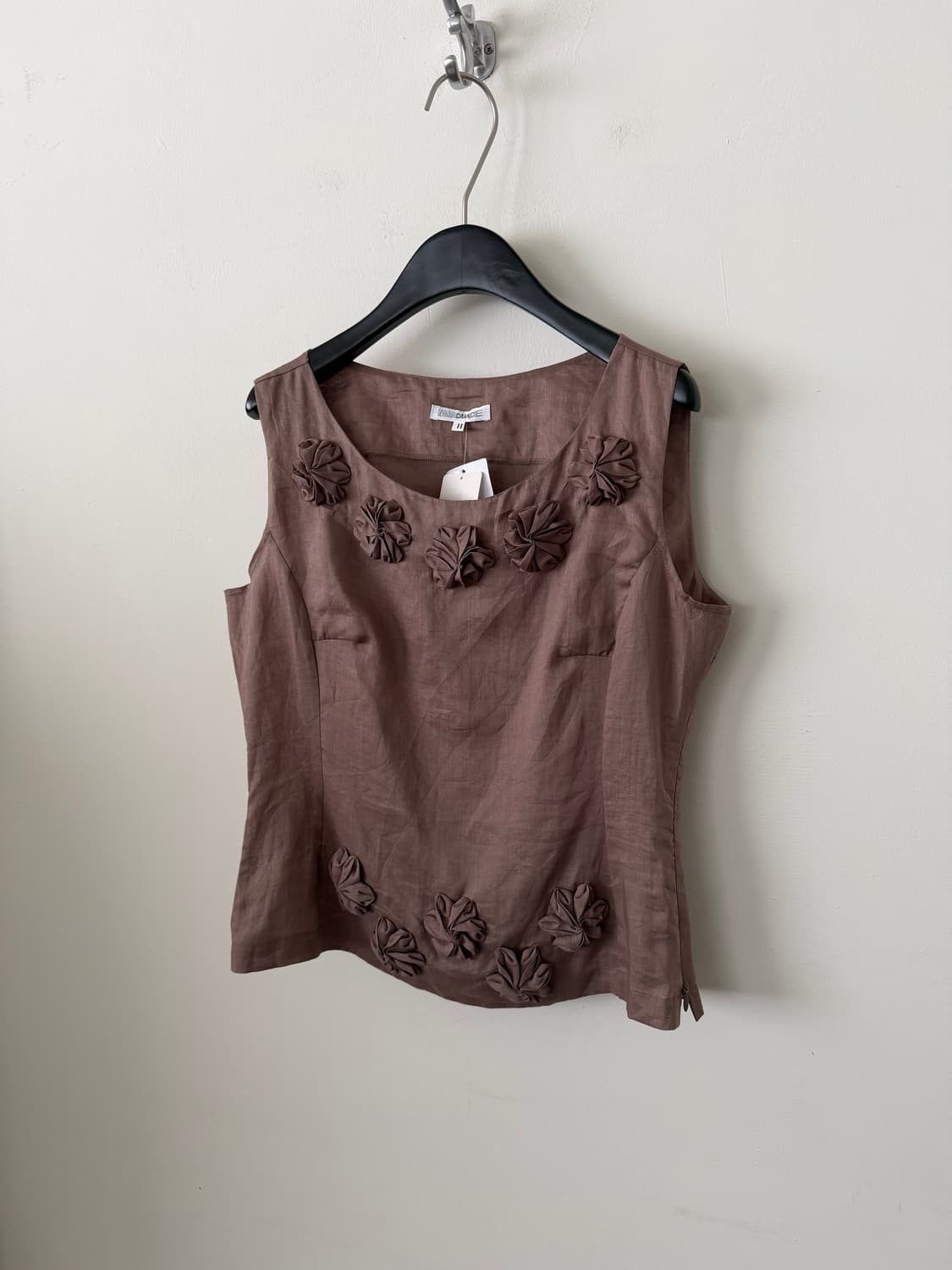 Floral Corsage Linen Blouse 상품이미지2
