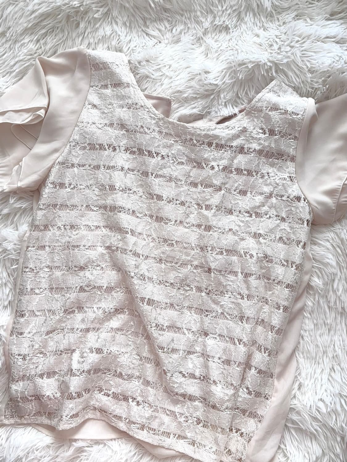 glacier 레이스 반팔 블라우스 (착샷o) 상품이미지5