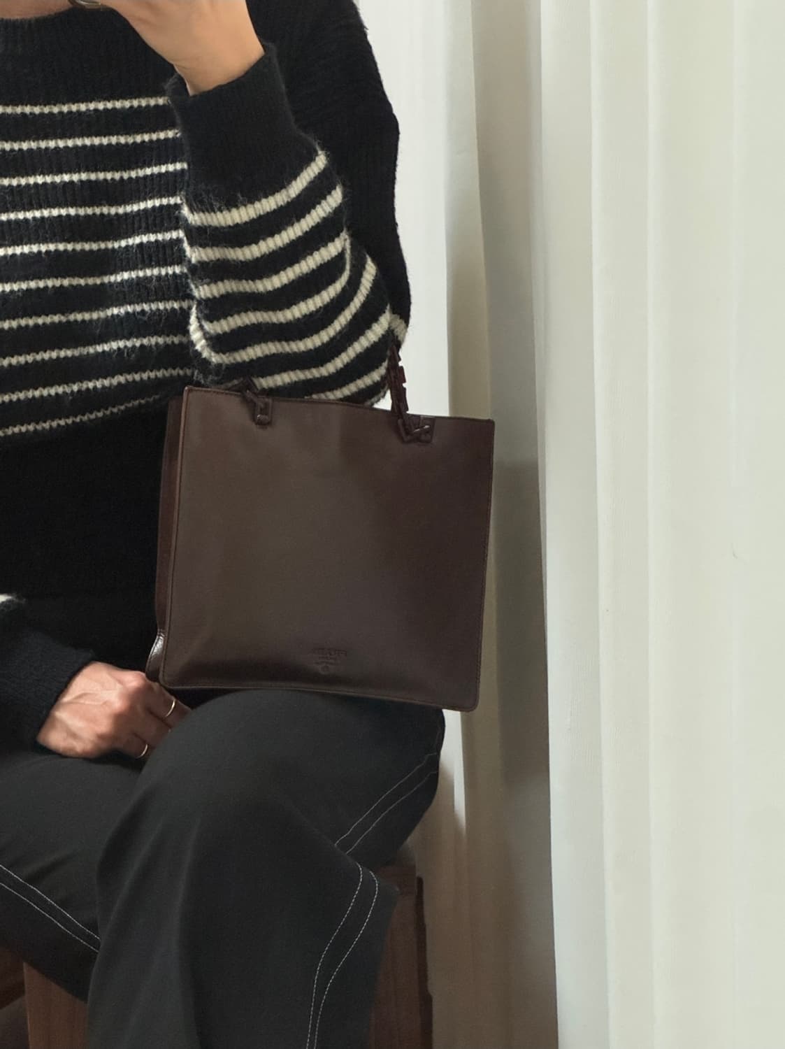 빈티지 프라다 미니 토트 (고이비토 정품 감정서 0) 상품이미지5