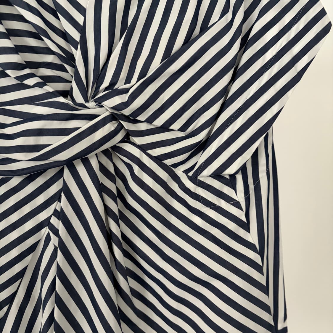 Knot Detail Mixed Stripe Blouse 상품이미지5