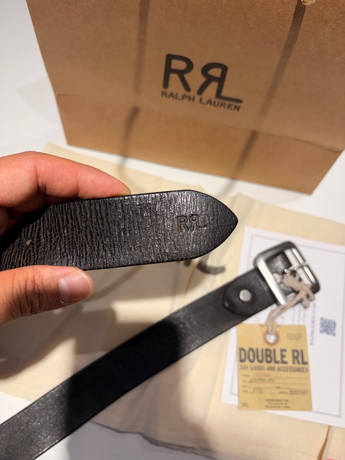rrl 더블알엘 핸드버니시 벨트 34 상품이미지3