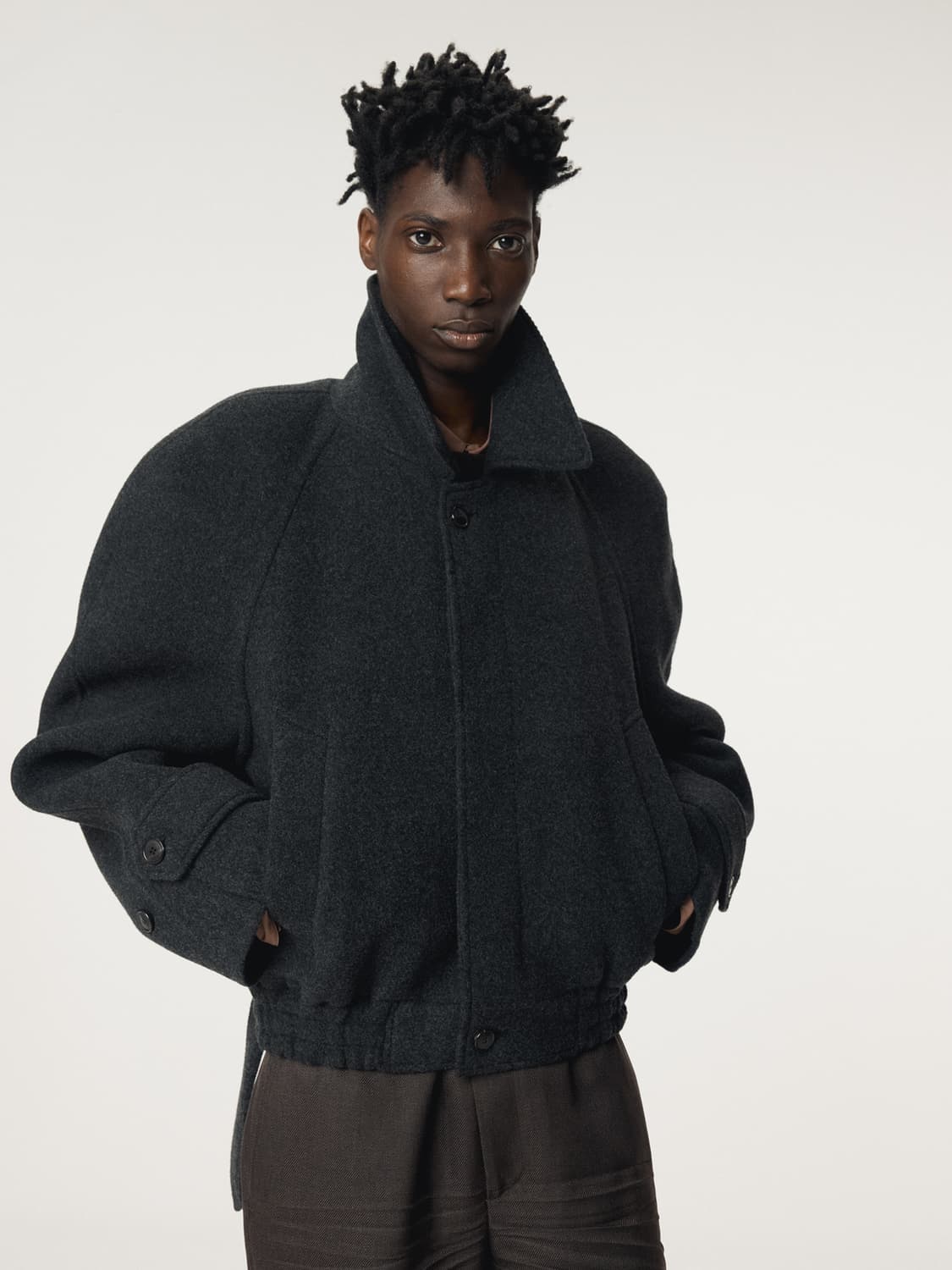 [새상품]렉토 25FW 레글런슬리브 핸드메이드점퍼 L 상품이미지1