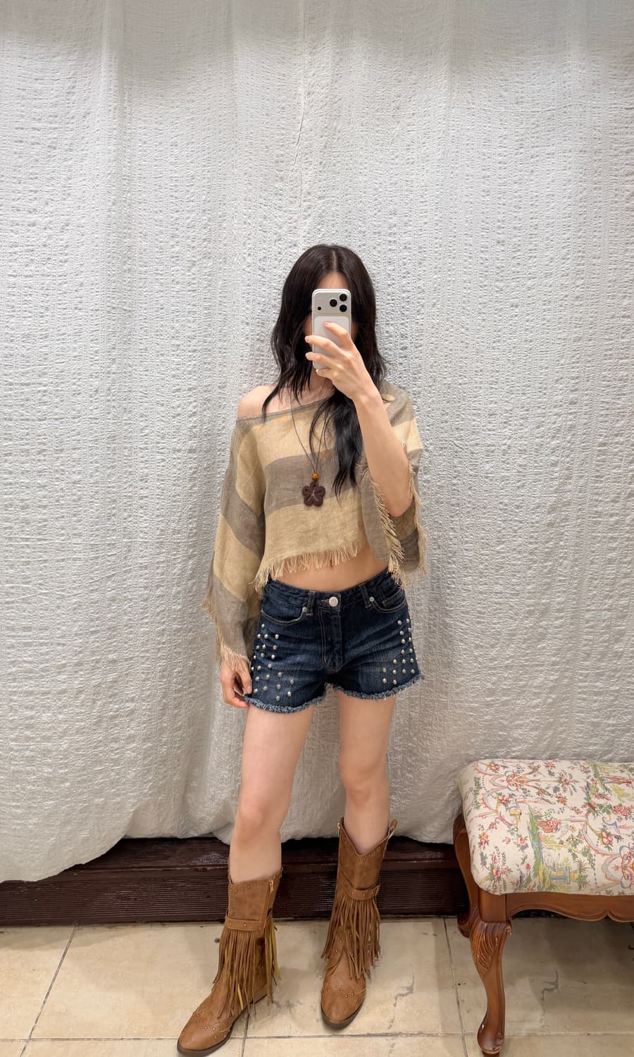 Desert Breeze Fringe Top 상품이미지4