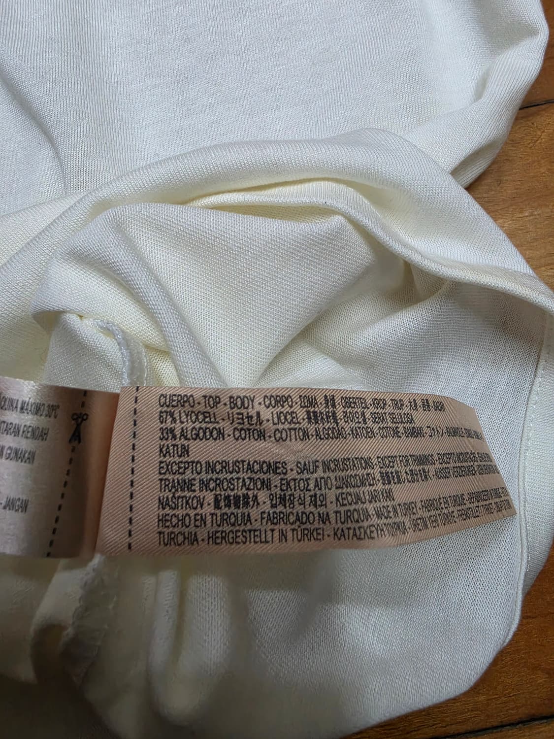 마시모두띠 V넥 반팔 티셔츠 아이보리 상품이미지6