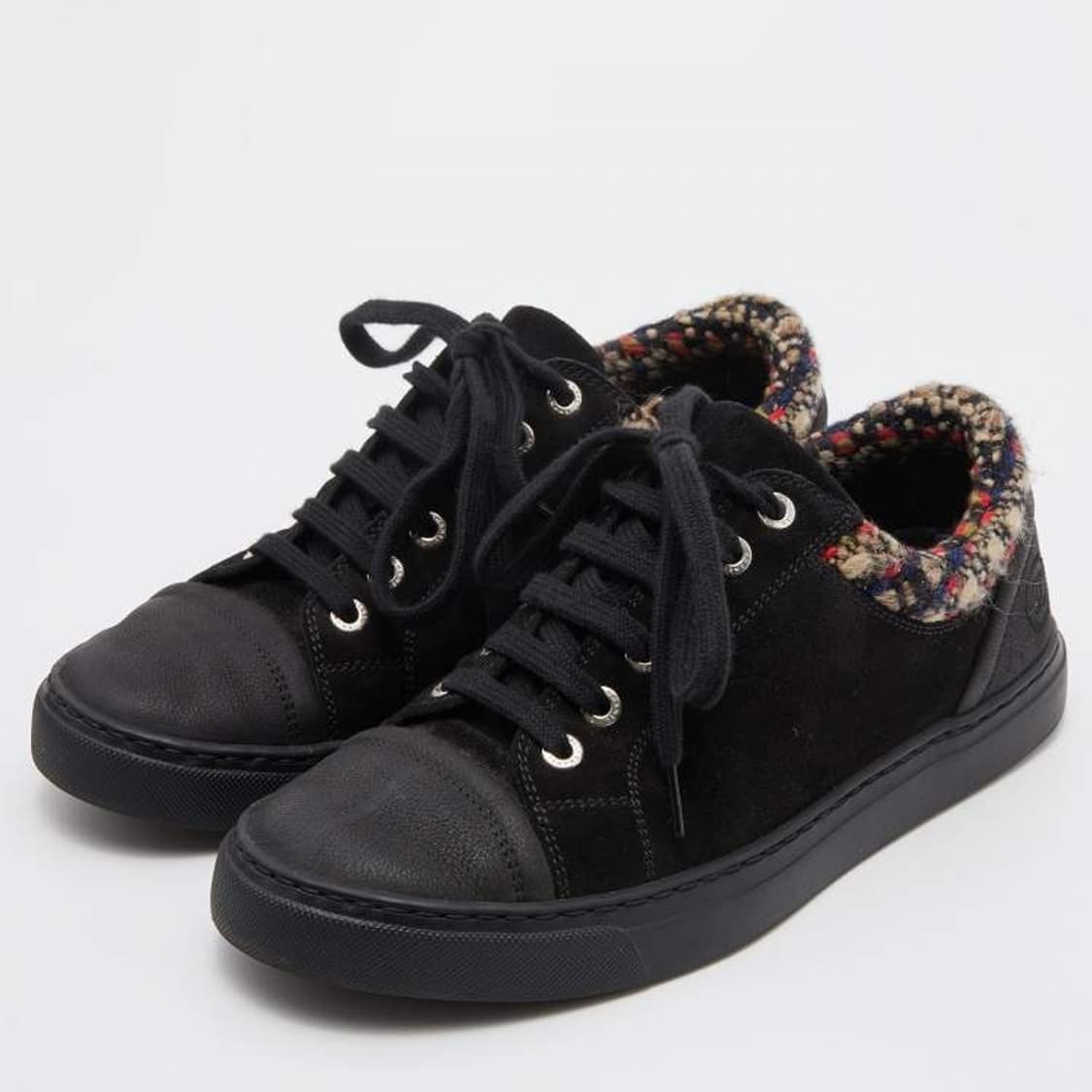 Chanel 샤넬 블랙 트위드 스니커즈 220 상품이미지2