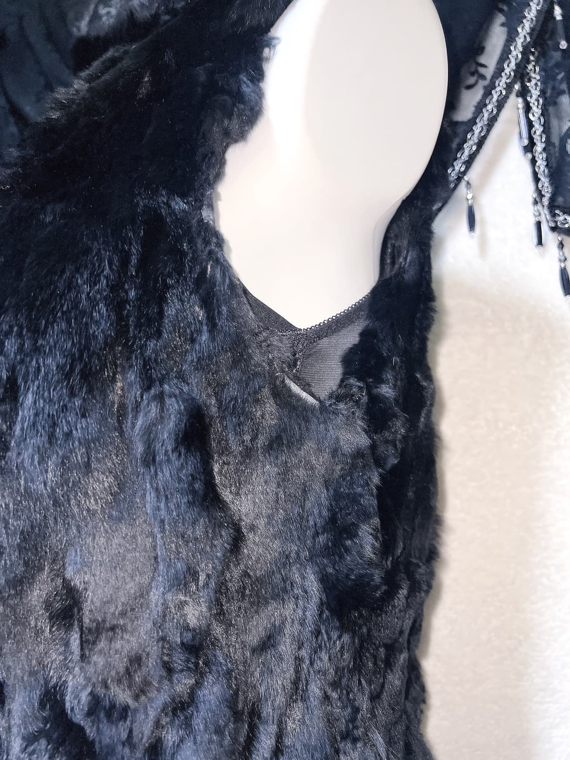 로맨틱고딕 고스펑크 오네갸루 핀터 모피 리얼퍼조끼 털코트 자켓 나나페어리 상품이미지9