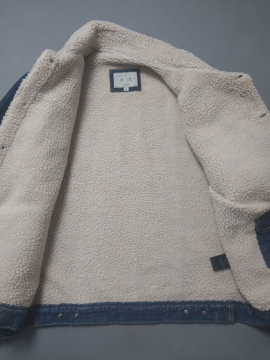 [XL] 더스토리 18FW 워싱 데님 셰르파 자켓 상품이미지6