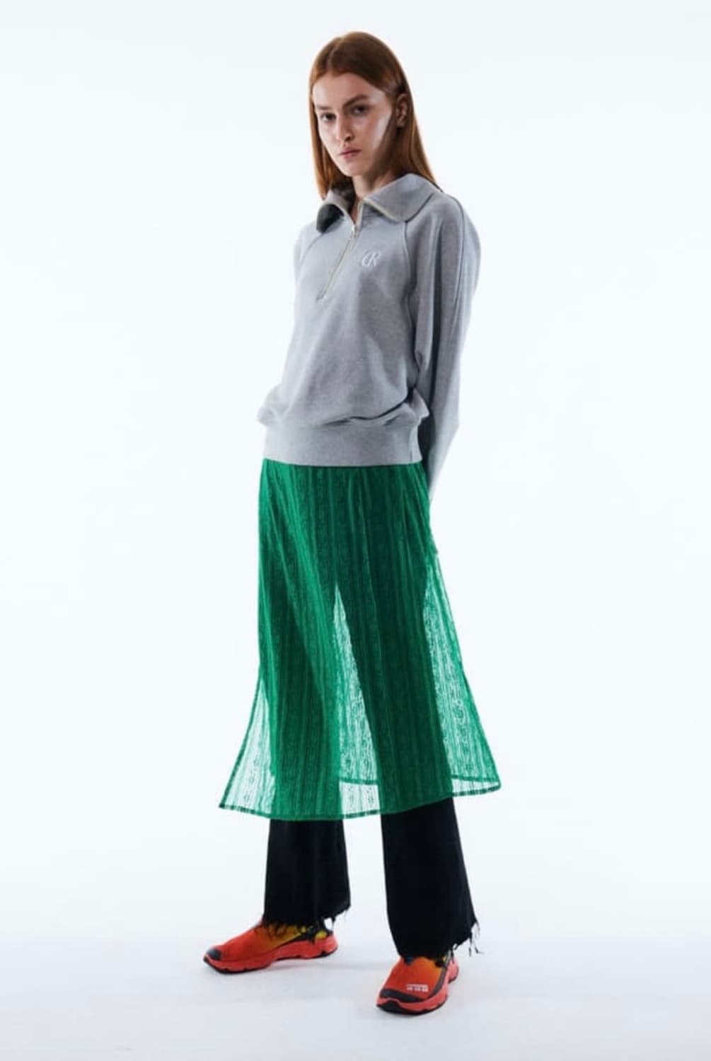 Current 커렌트 하프넥 스웻셔츠 반집업 상품이미지3