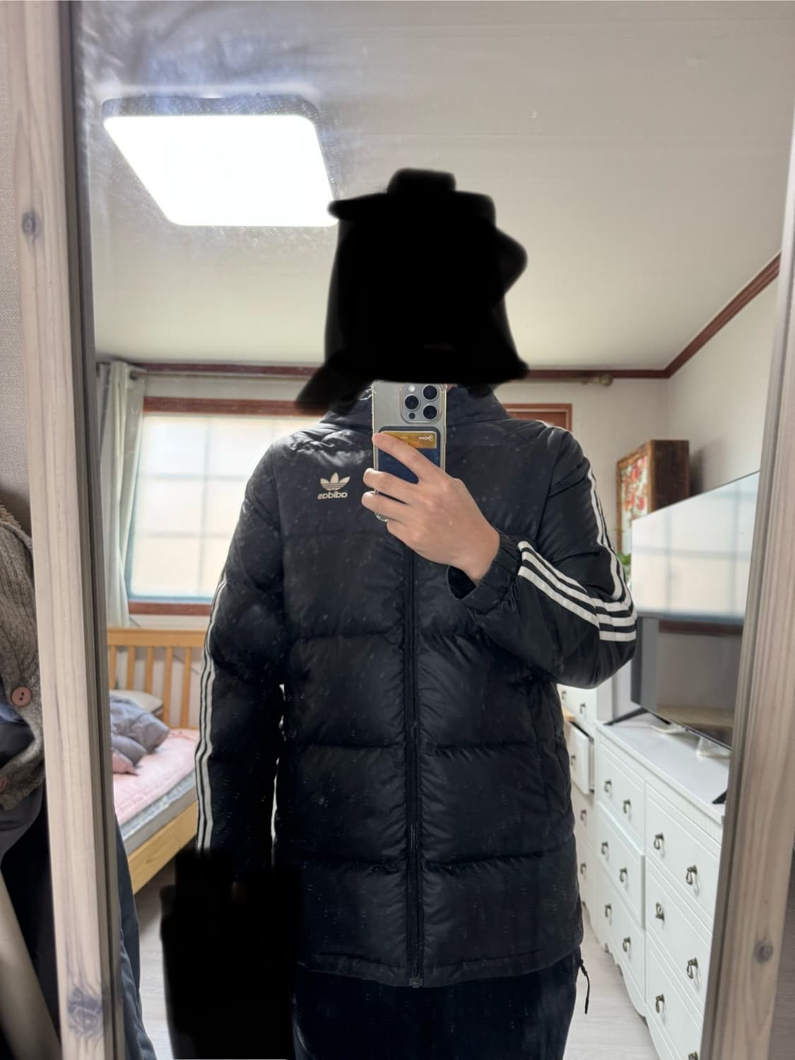 아디다스 3선 구스 패딩 L 상품이미지3