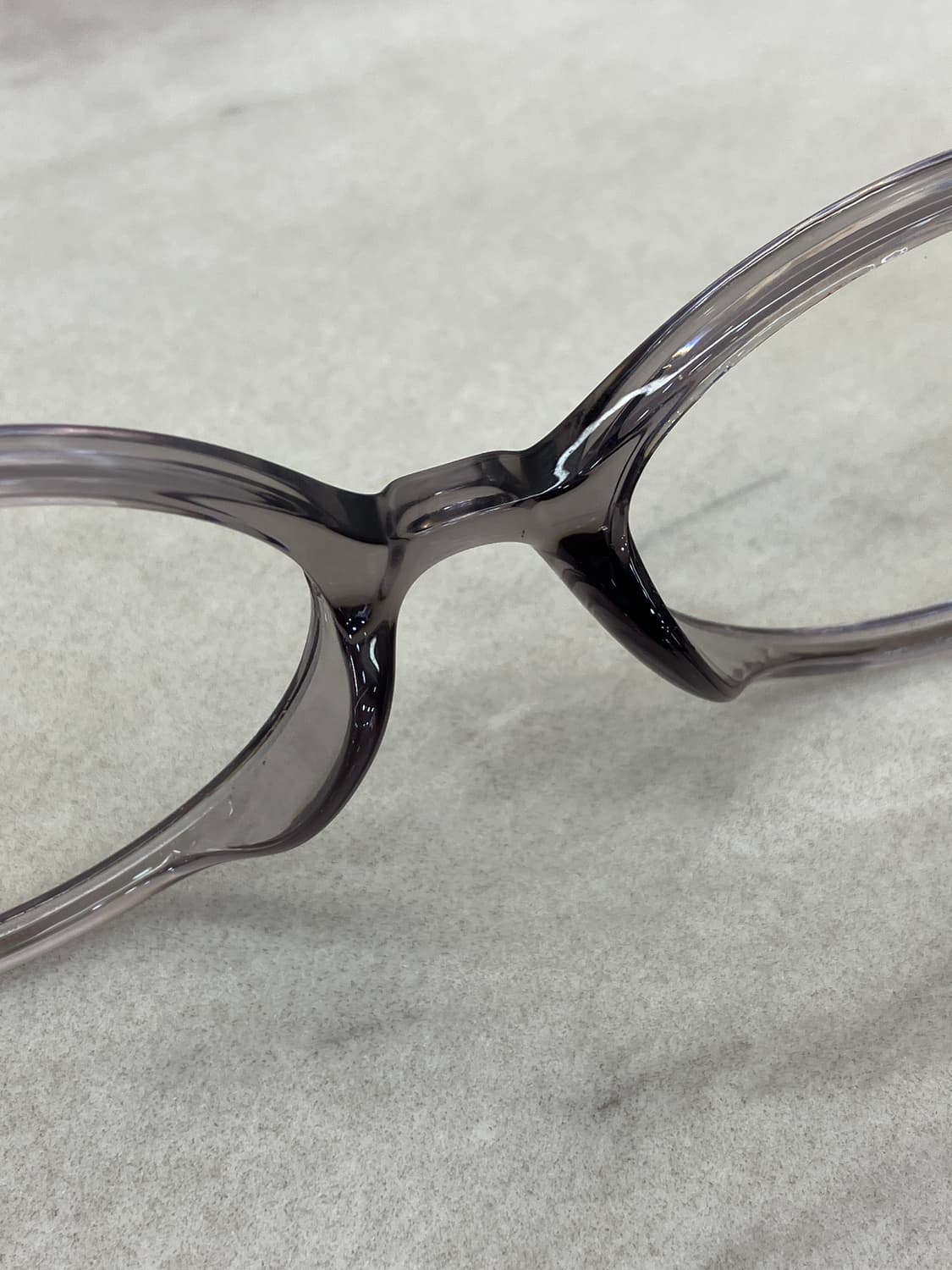 B56 HL 그레이실버 오벌 슬림 뿔테 안경7652 상품이미지4