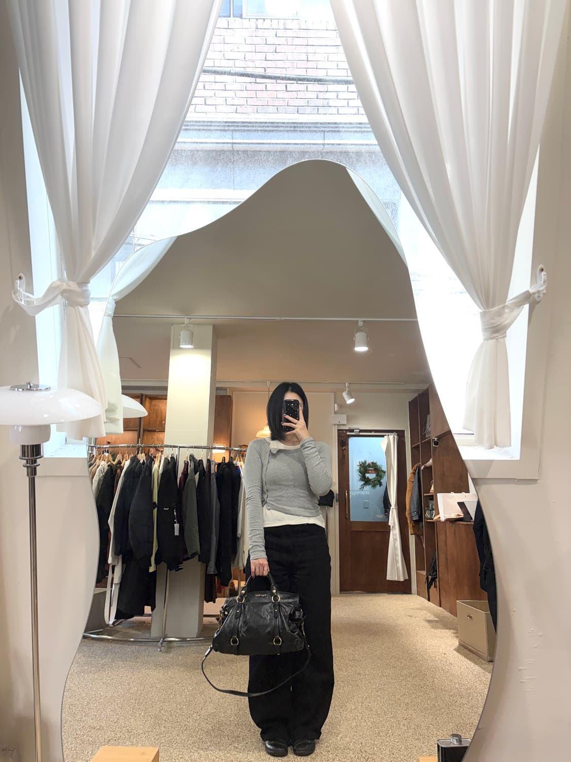 미우미우 비텔로 럭스 사첼백 토트 트로스 상품이미지2