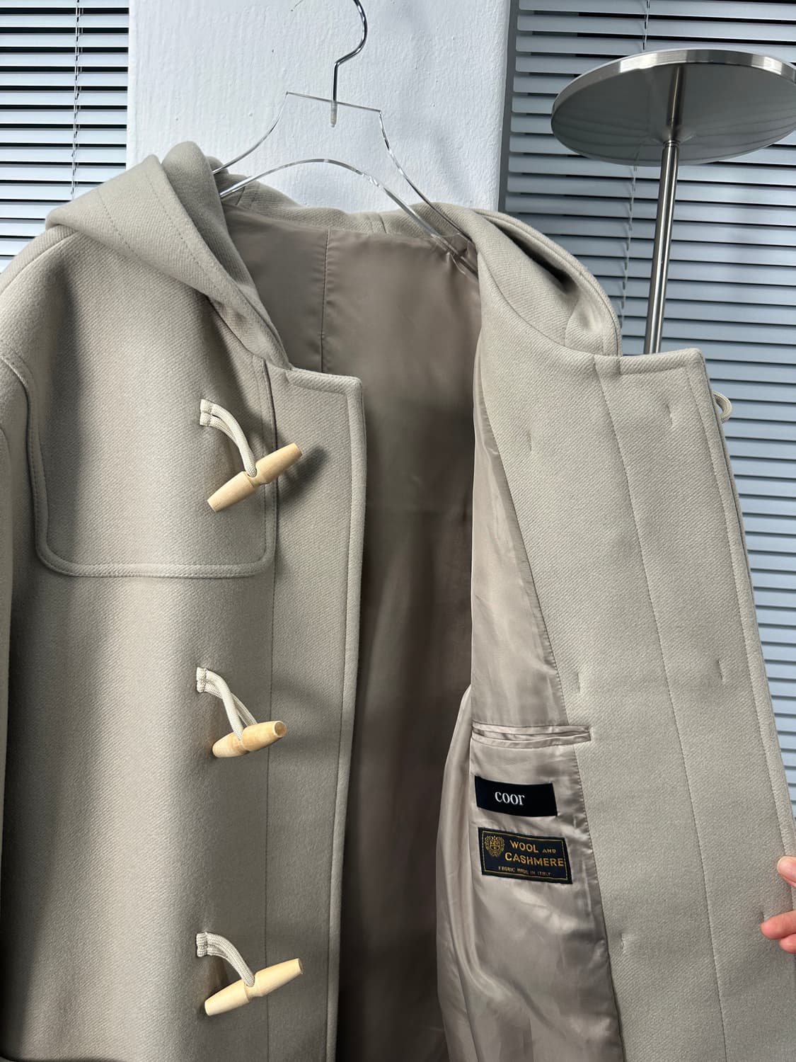 Coor 더플 오버핏 코트 (크림)L 상품이미지5