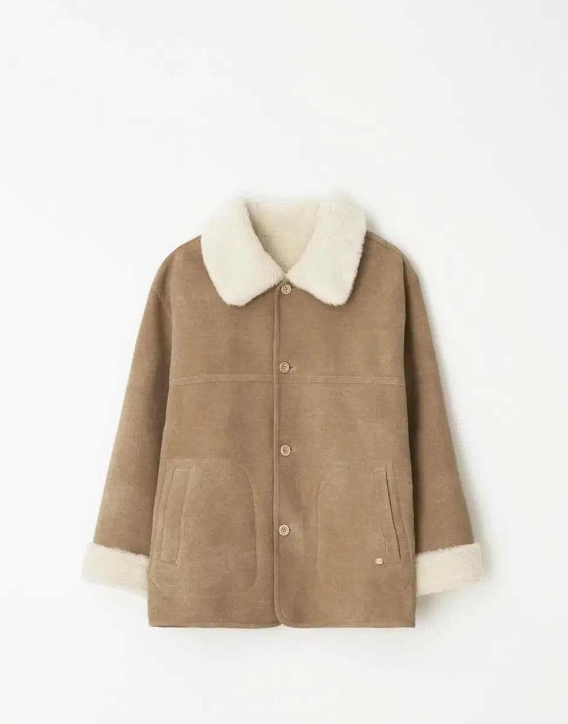 호와스 리버시블 반프 무스탕 크림 상품이미지1